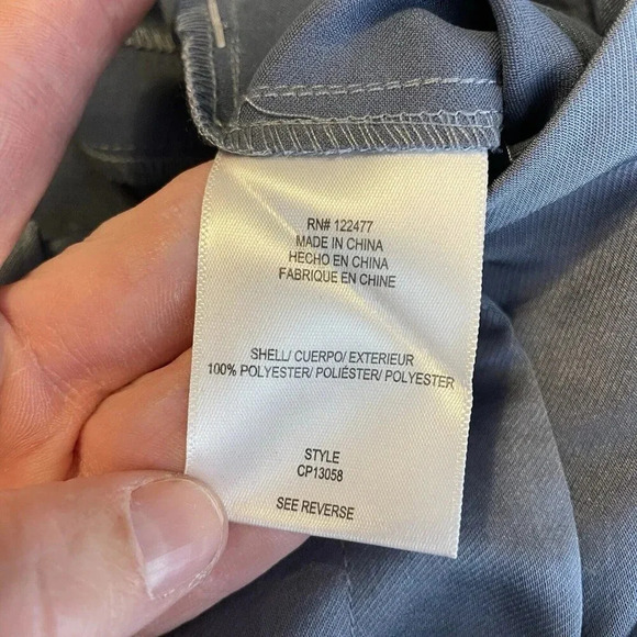 Shimmery NSR Pants Women's Size Small SILK SATIN Wide Leg HIGH-RISE PLEATED Blue - Picture 8 of 11